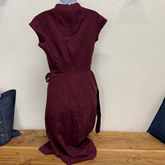 Ann Taylor Belted Sleeveless Midi Dress - Size 4 (NWT) - Picture 5 of 6